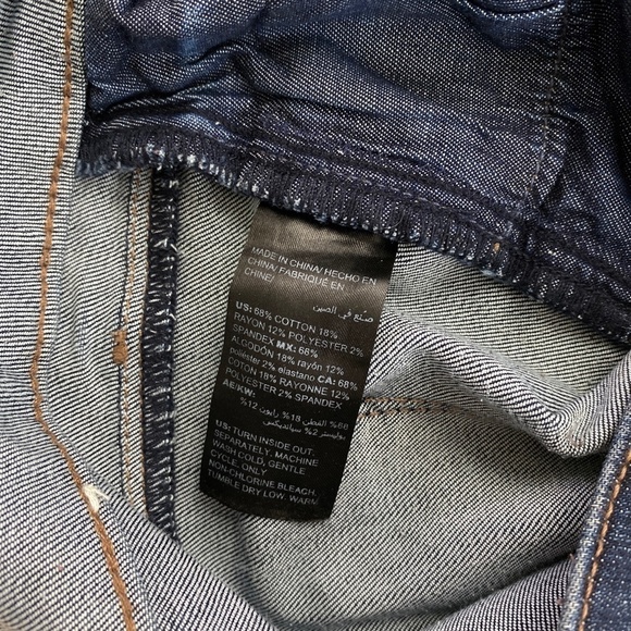 White House Black Market Jeans with Gold trim Skinny Sz 2 - Picture 5 of 8